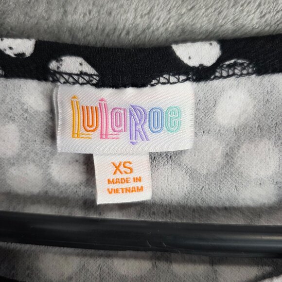 Womens LuLaRoe Black & White Polka Dot Bodycon Dress Long Sleeve Polyester XS - Picture 2 of 7